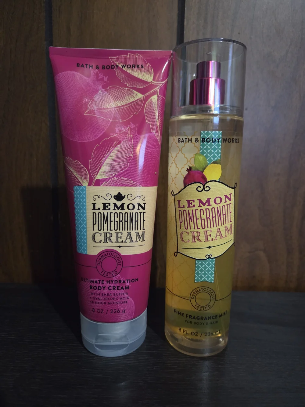 Bath & Body Works Lemon Pomegranate Cream Body Cream & Fragrance Mist